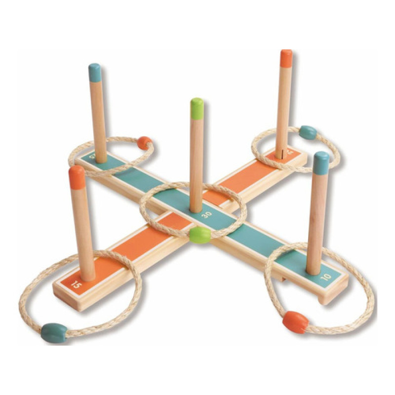 Juego De Lanzamiento De Aros De Madera