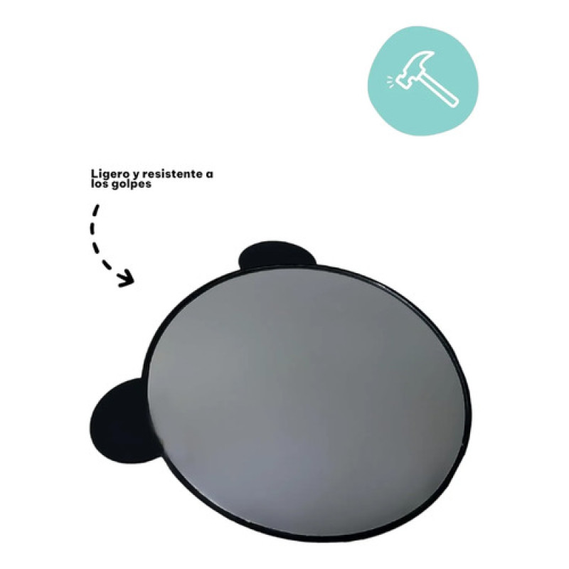 Espejo De Auto Universal Para Bebés Circular Bebesit Negro
