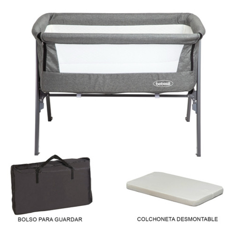 Cuna Colecho Easy Bebesit  Color Gris