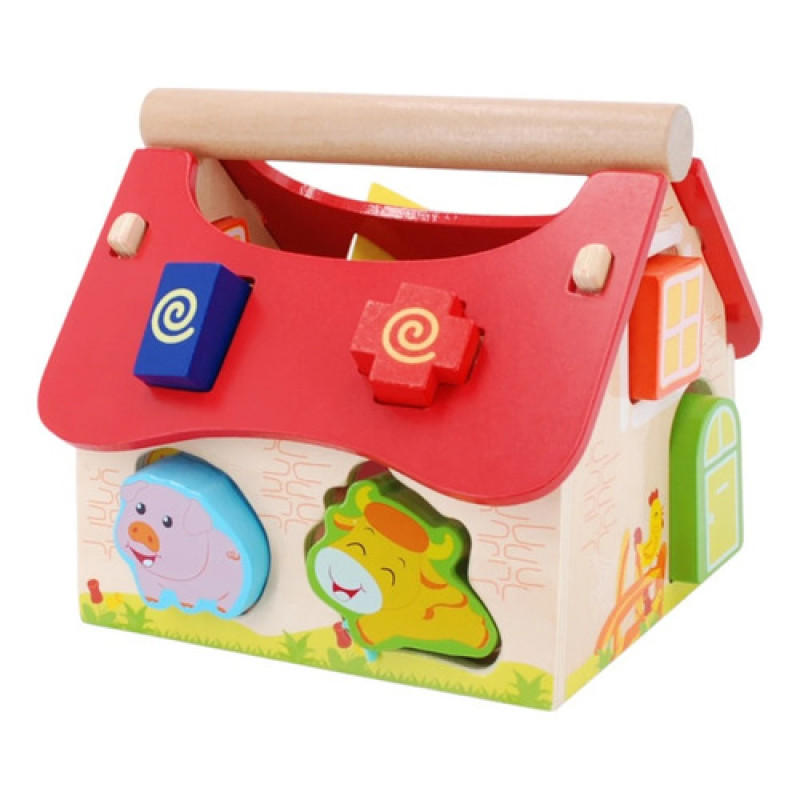 Juego Didáctico De Madera Con Animales De La Granja