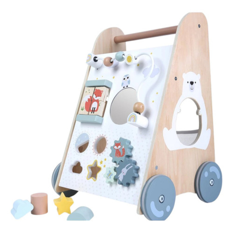 Andador Caminador De Madera Multiples Actividades Didáctico