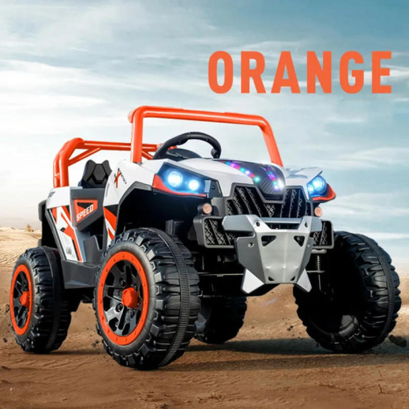 Jeep A Batería Polaris Con Luces Led, Mp3, Bluetooth Bebesit Naranja