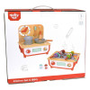 Juego De Cocina + Barbaoca De Madera Tooky Toy + Accesorios