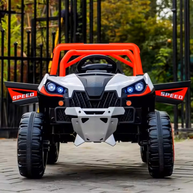 Jeep A Batería Polaris Con Luces Led, Mp3, Bluetooth Bebesit Naranja