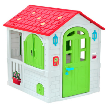 Casita Infantil Y Mercado 2en1 Jardin Luz Timbre Niños Rosa Niña
