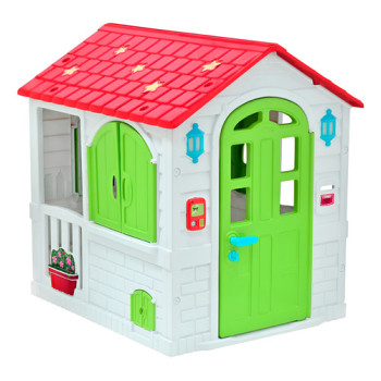 Casita Infantil Y Mercado 2en1 Jardin Luz Timbre Niños Rosa Niña