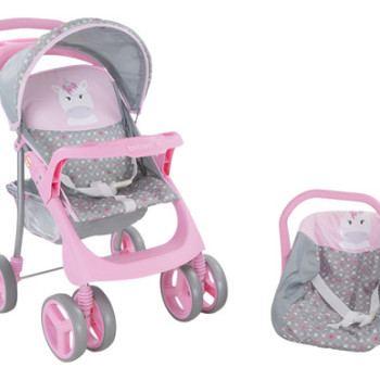 Coche Y Baby Silla De Muñecas Unicornio Bebesit Calidad