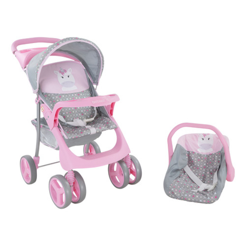 Coche Y Baby Silla De Muñecas Unicornio Bebesit Calidad