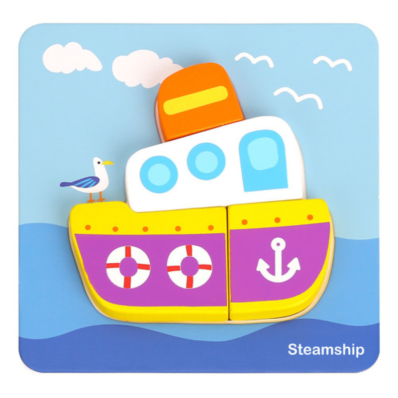 Tooky Toy Puzzle De Madera Para Niños De Transportes