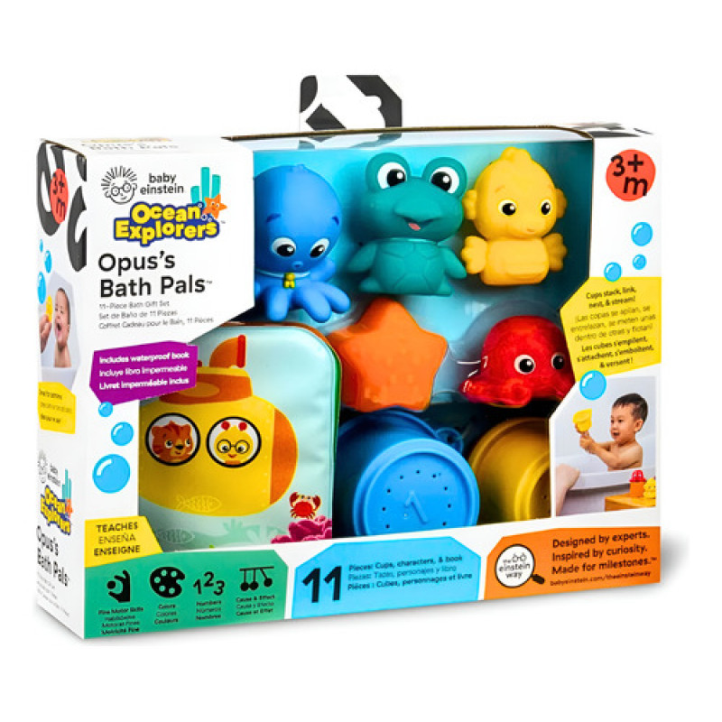 Juguete Set De Baño 11 Piezas Ocean Explorers Baby Einstein Azul