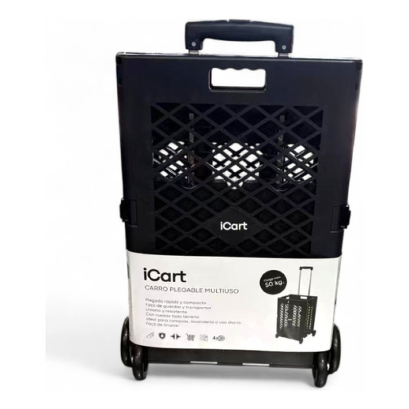 Carro Icart Multiuso Compacto, Plegable Y Súper Resistente