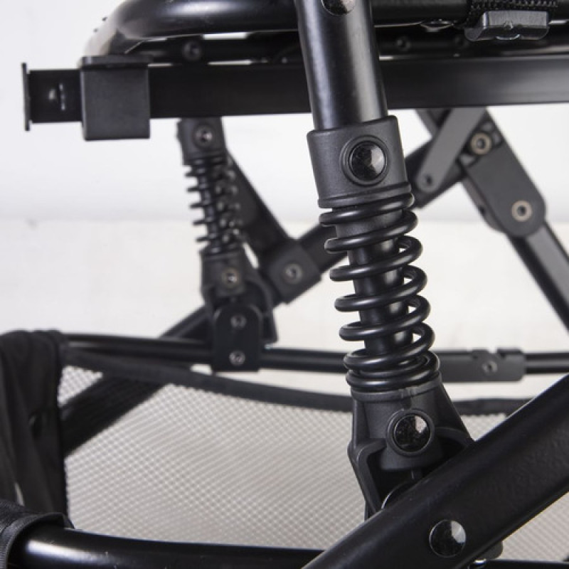 Coche De Paseo Bebesit Sprint Gris Con Chasis Color Negro