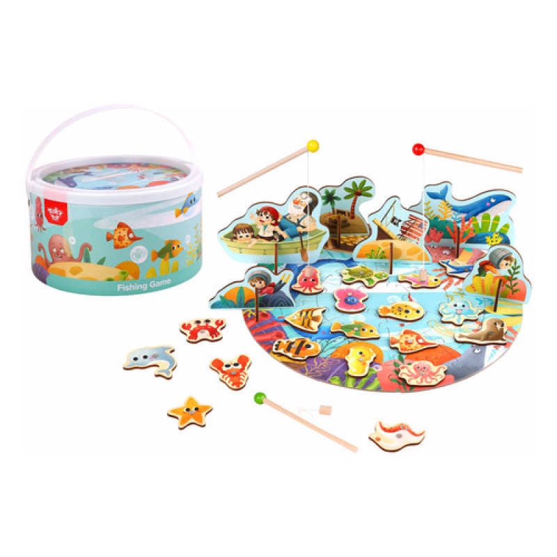 Juego De Pesca Con Puzzle Marino Tooky Toy