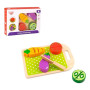 Juego Didactico Cortando Frutas Verduras De Madera Tooky Toy