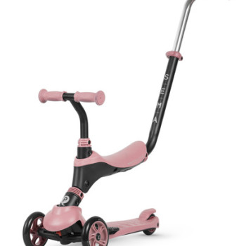 Monopatín Con Altura Ajustable 2en1 Sema Deluxe Qplay Rosa Sema Deluxe