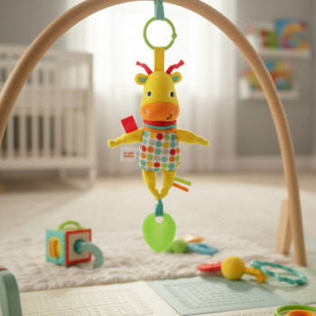 Mordillo Para Bebé Bright Starts 13088 Con Forma De Hoja De Poliéster Color Amarillo X 1u