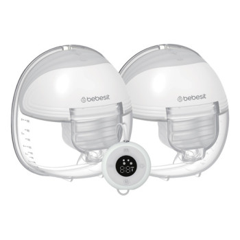 Extractor Eléctrico Doble Leche Materna Manos Libres Bebesit