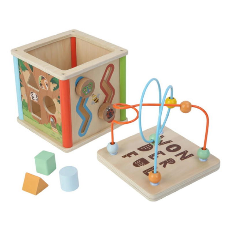 Cubo Didáctico De Actividades De Madera