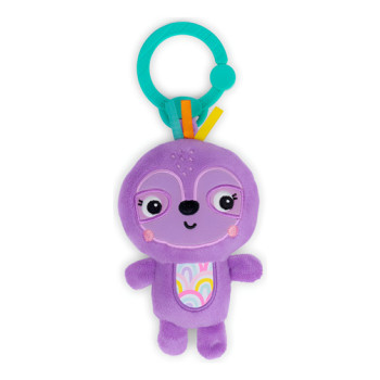 Peluche Colgante Con Cascabel Perezoso Bright Starts Morado